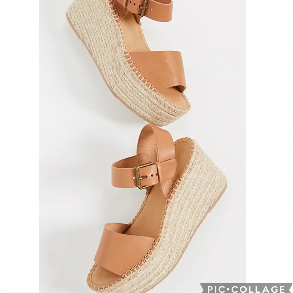 NIB Soludos Minorca High Platform Leather Sandal